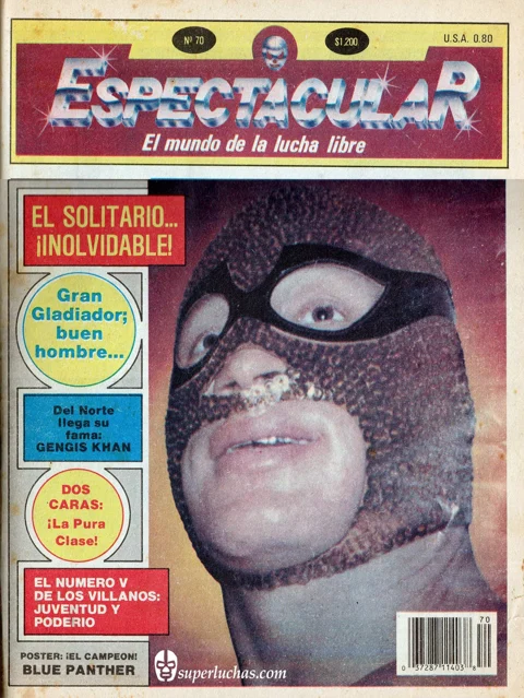 Portada de la revista Espectacular número 70 dedicada a El Solitario